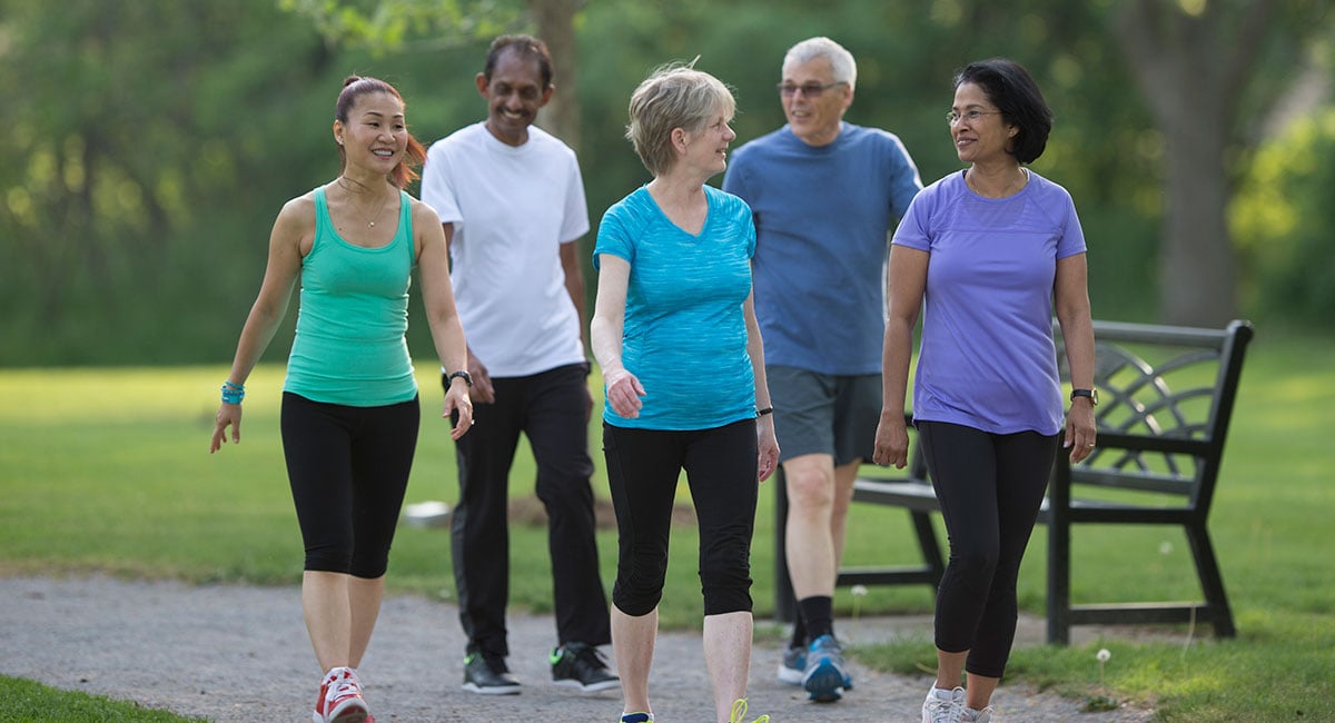 group of people walking