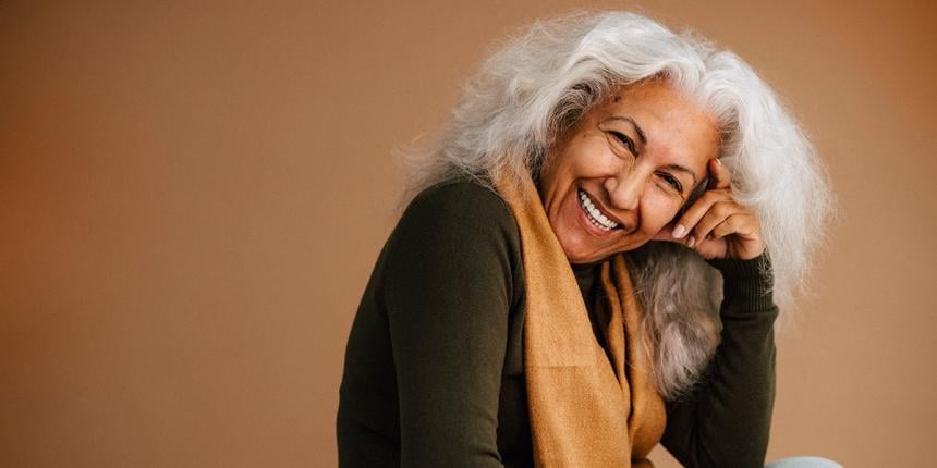 Older woman smiling