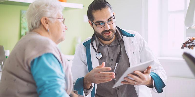 doctor and patient discuss health issues