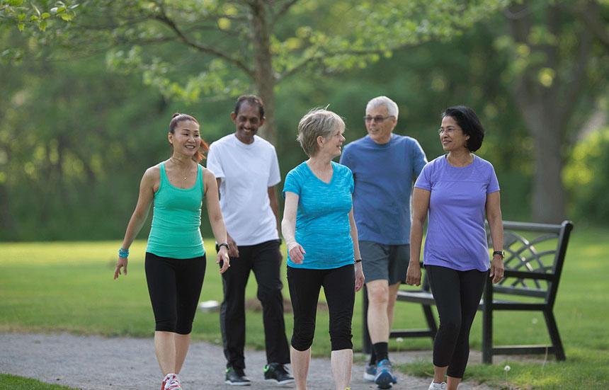 group of people walking